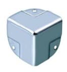 SIKU COVER/ SIKU POJOK THANOS SY-QB41 UKURAN 40MM SILVER UNTUK BOX HARDCASE