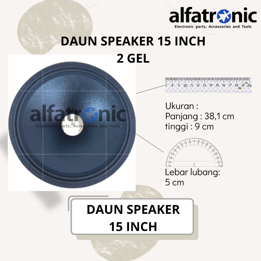 Daun Speaker 15 Inci Merek G3 Anti Air Kilat 2 Gelombang