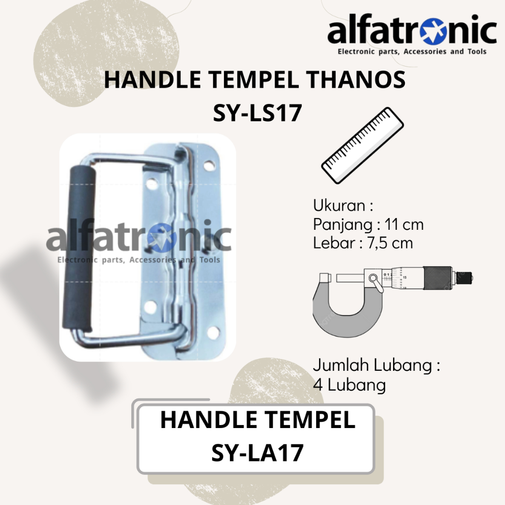 HANDLE TEMPEL BOX HARDCASE THANOS SY-LS 17 SILVER - 1