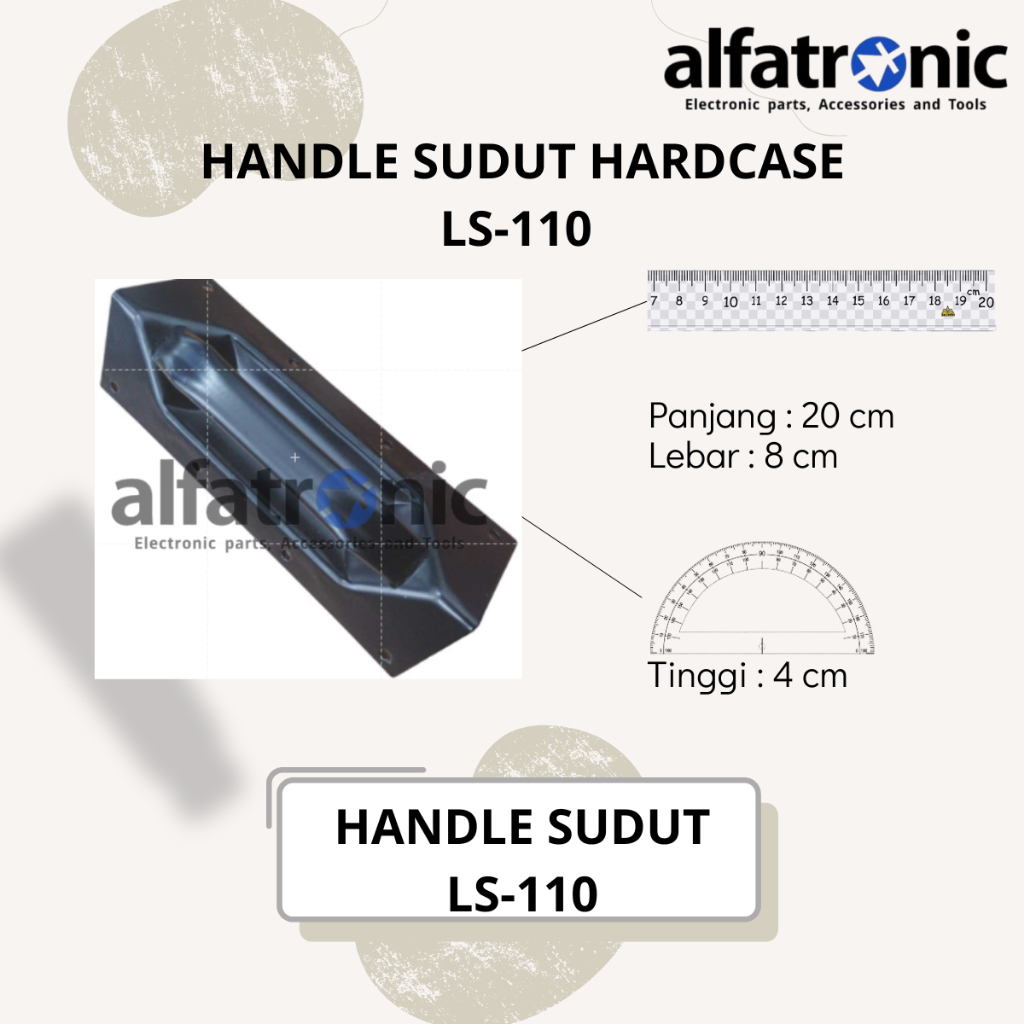 HANDLE SUDUT/ HANDLE PEGANGAN BOX HARDCASE THANOS SY-LS 110 BLACK - 1