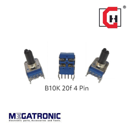 POTENSIO PUTAR INSULATED GH B10K 20F 4 PIN PENDEK - 1