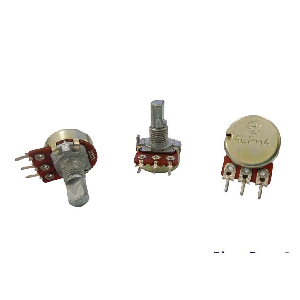 potensio metal shaft b20k mono alpha klik drat 1/2 - 1