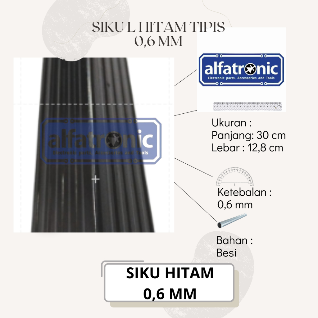 Siku List L Hitam (Tipis) Aluminium for Hardcase Box Siku hardcase List L Accesoris Hardcase Per 3M BISA REQUEST UKURAN SAMPAI MAKSIMAL POTONG 1 METER - 1