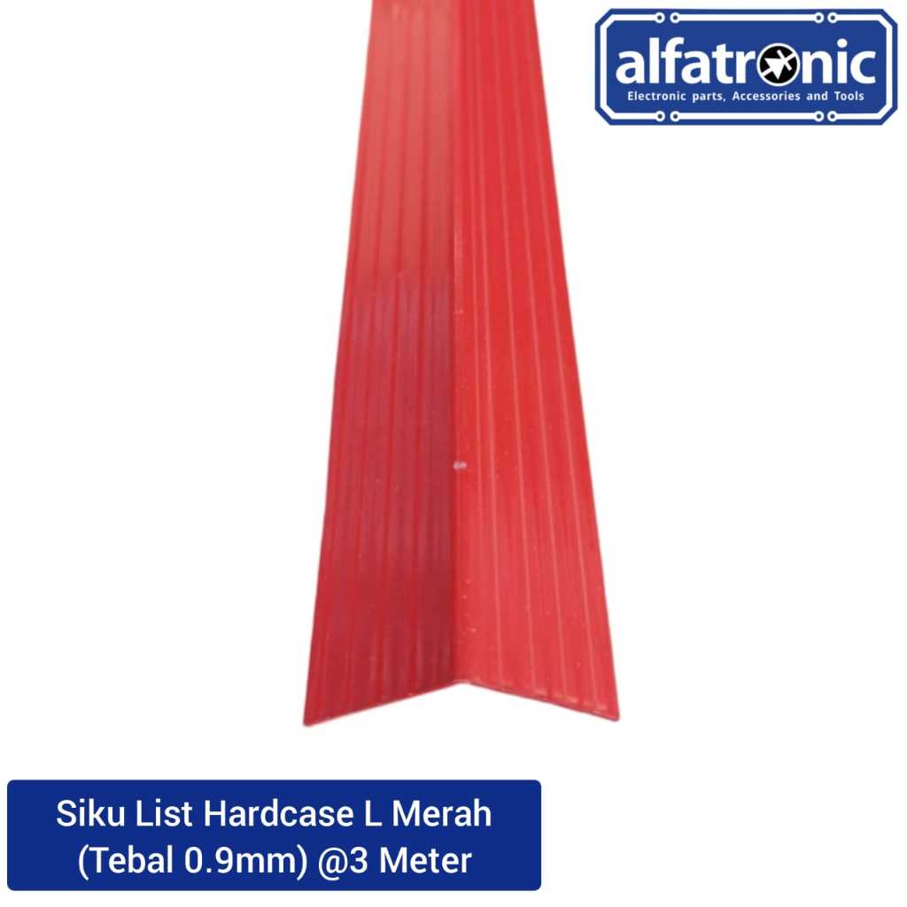 Siku List L Merah (Tebal) Aluminium for Aksesoris Box Hardcase Harga Per 3 Meter BISA REQUEST UKURAN SAMPAI MAKSIMAL POTONG 1 METER - 1