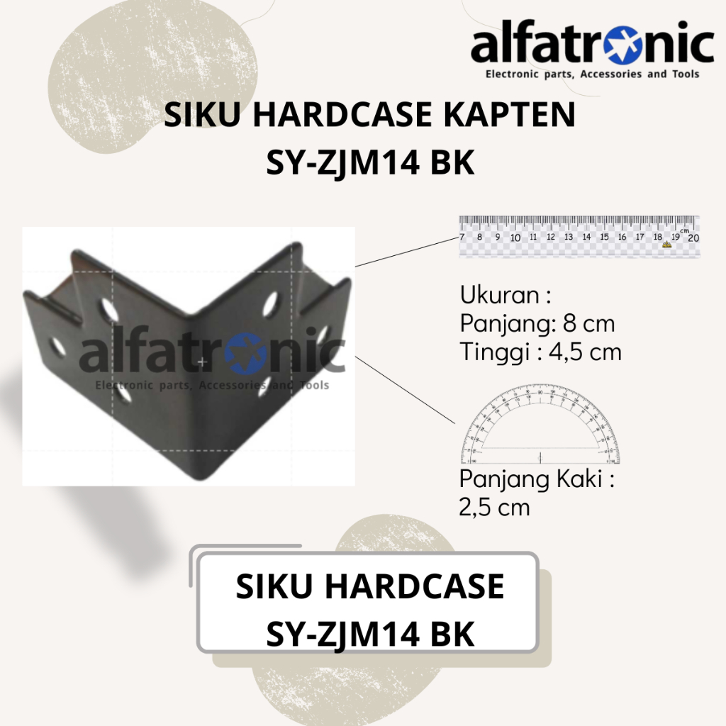 SIKU HARDCASE KAPTEN CAPTEN CAPTAIN MERK THANOS SIKU L POJOK SUDUT HARDCASE SIKU SAMPING L SIKU CORNER SY-ZJM14 BLACK - 1