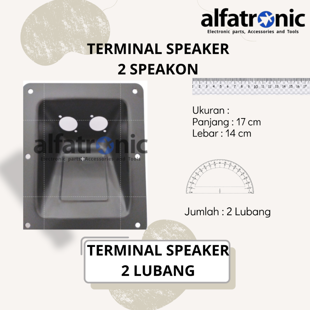 TERMINAL/ PLAT BOX SPEAKER CEKUNG THANOS 2 SPEAKON/ 2 LUBANG - 1