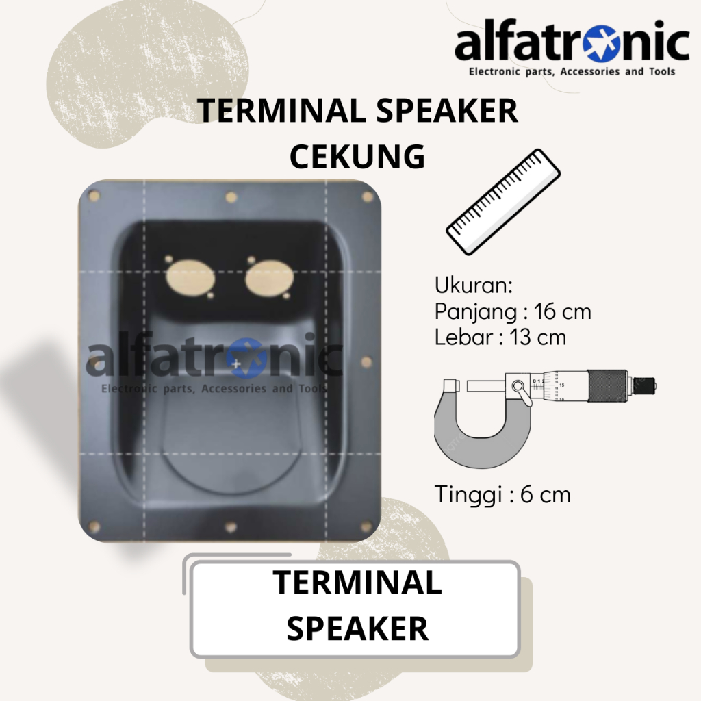 TERMINAL/ PLAT BOX SPEAKER CEKUNG THANOS 2 SPEAKON/ 2 LUBANG NEW - 1
