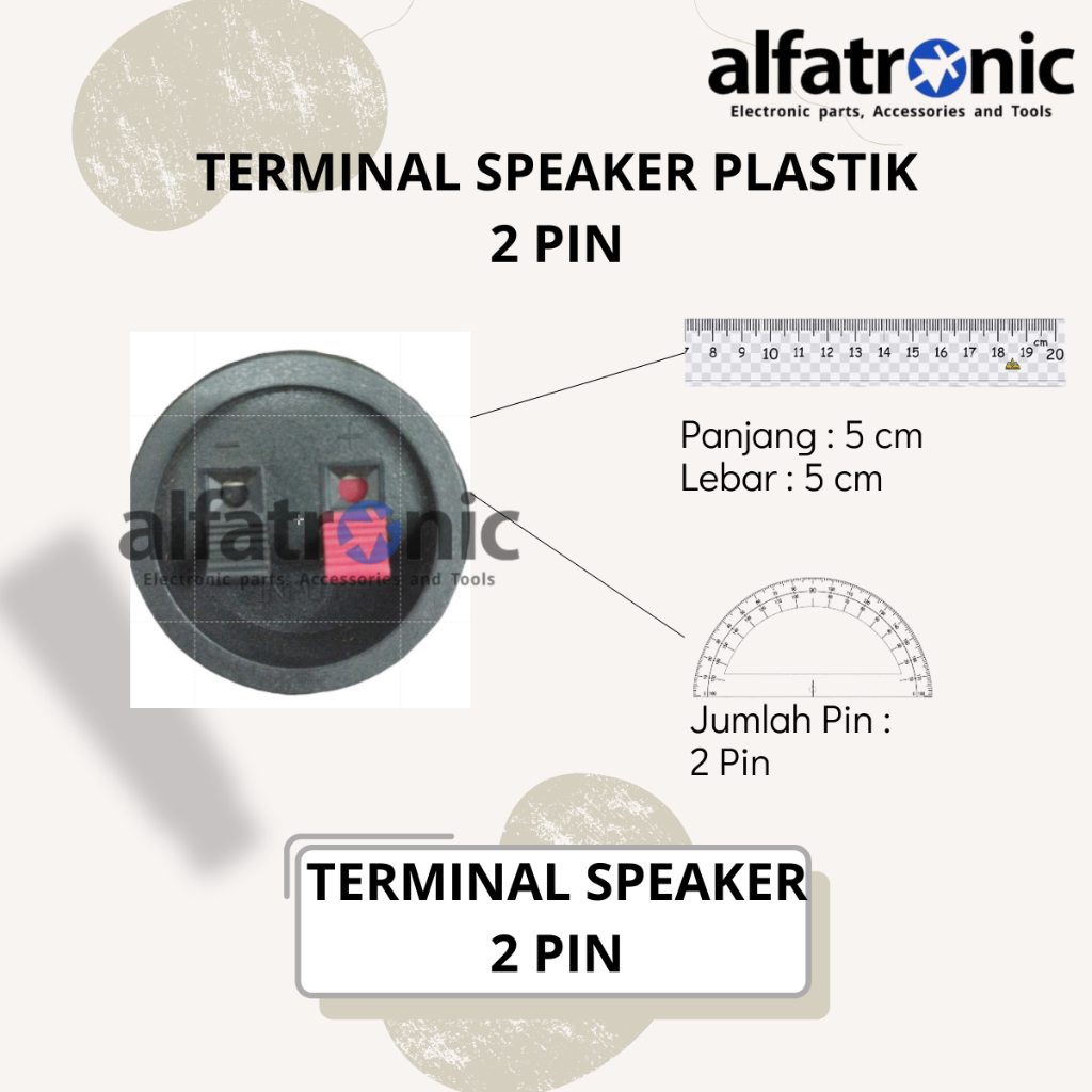 TERMINAL SPEAKER PLASTIK BULAT KECIL 2 PIN - 1