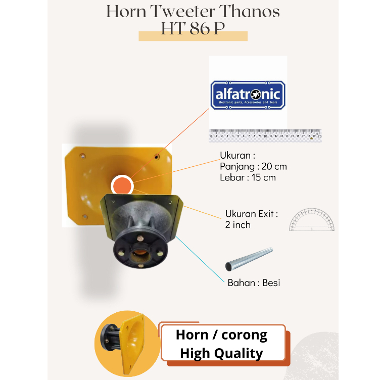 HORN TWETER THANOS HT 86P YELLOW UKURAN 15x20 CM