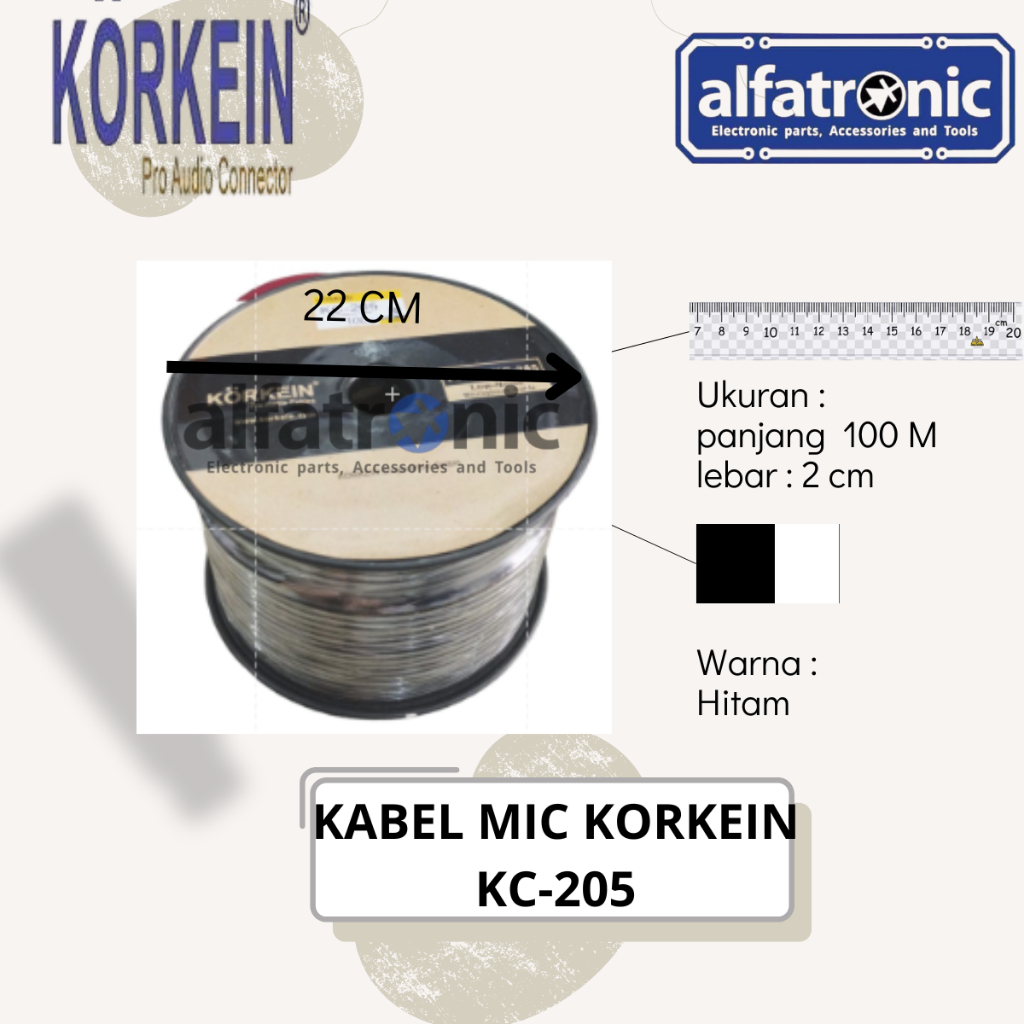 KABEL AUDIO MIC KORKEIN 100m - 1