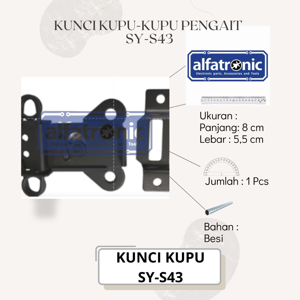 KUNCI KUPU-KUPU PENGAIT HARDCASE THANOS SY-S43 HITAM BESAR - 1