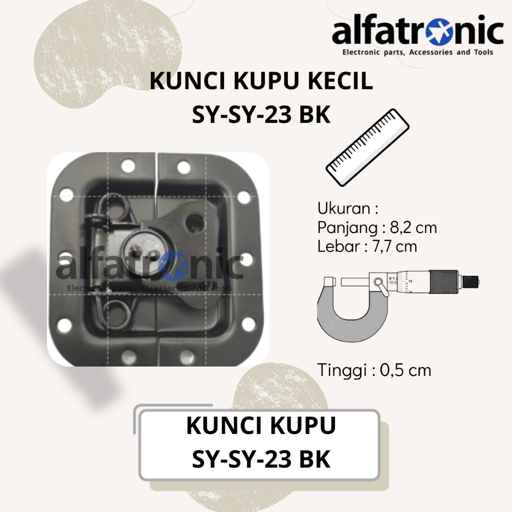 KUNCI HARDCASE KUPU-KUPU KECIL THANOS SY-S23 HITAM - 1