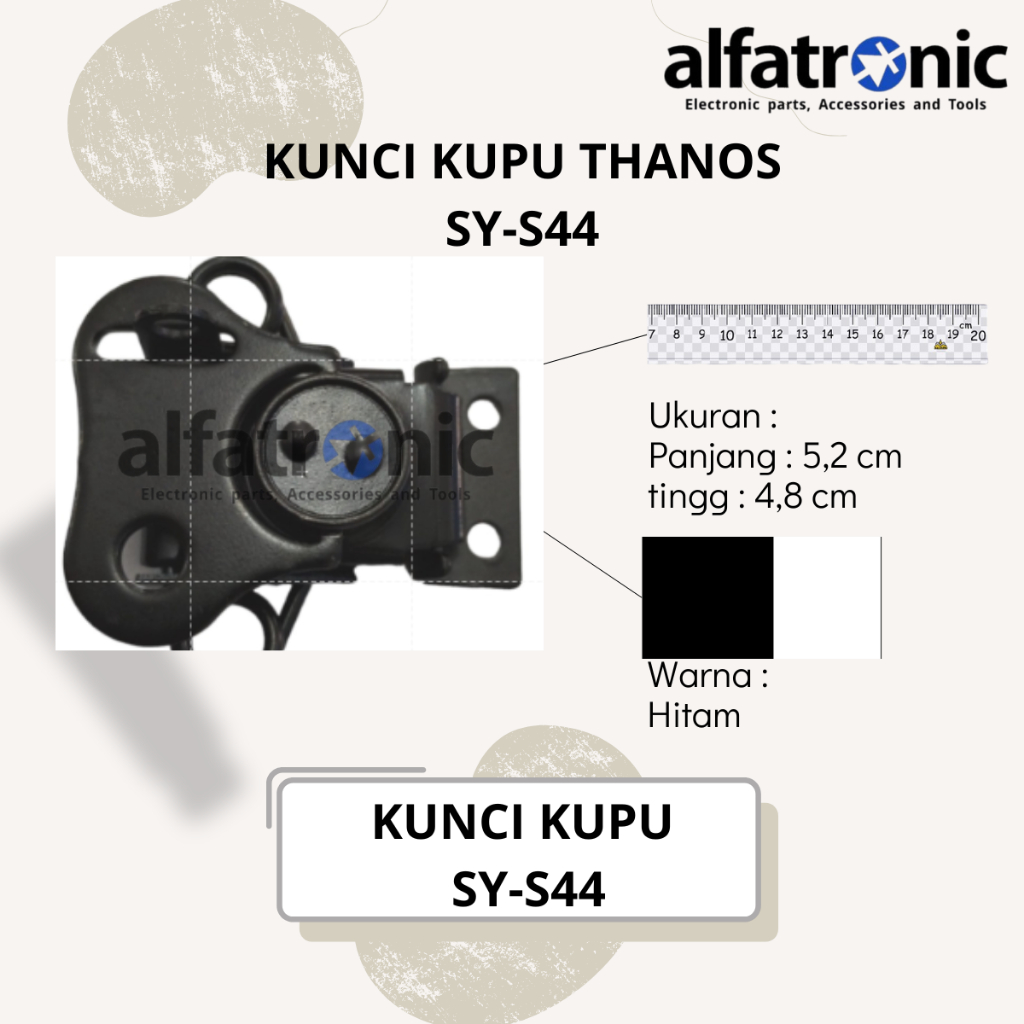 Kunci Kupu-Kupu Thanos Pengait Kecil BLACK SY-S44 - 1