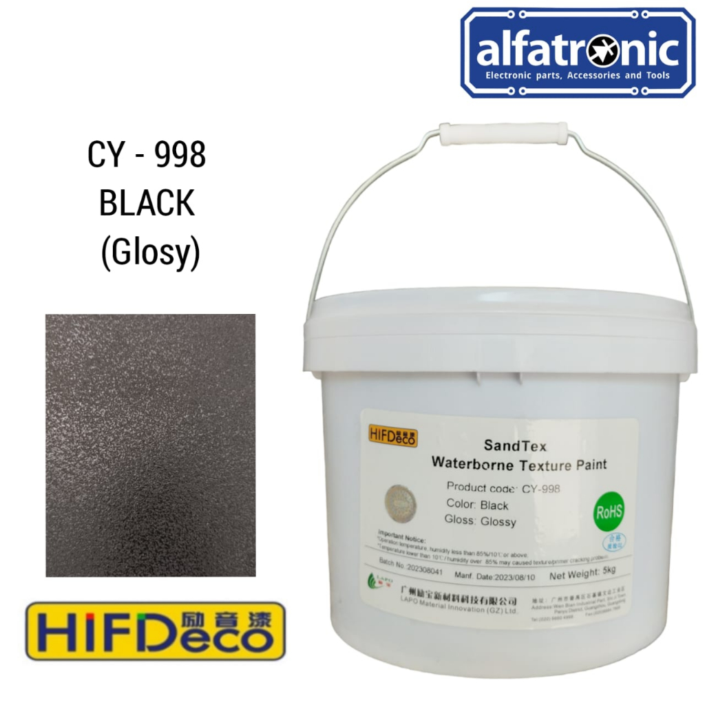 CAT BOX SPEAKER HIFIDECO FINE SANDTEX CY 998 BLACK GLOSSY 5 KG