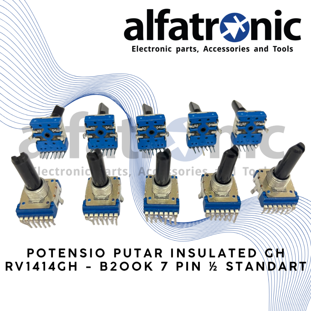 POTENSIO PUTAR INSULATEDGH RV1414GH-B200K-6PIN DRAT 1/2 STANDART