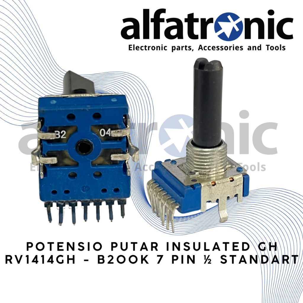POTENSIO PUTAR INSULATEDGH RV1414GH-B200K-6PIN DRAT 1/2 STANDART thumbnail 3